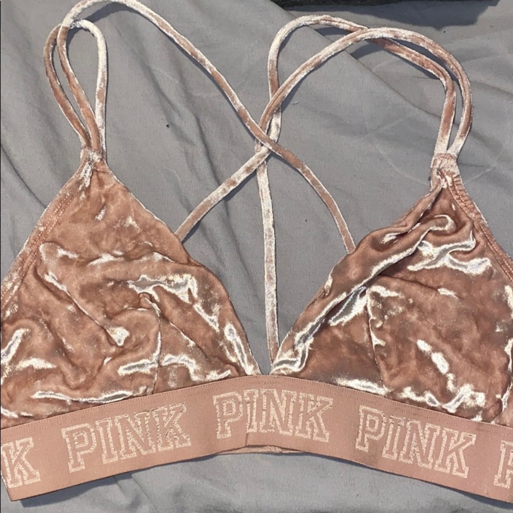 Velvet PINK bra size medium good condition